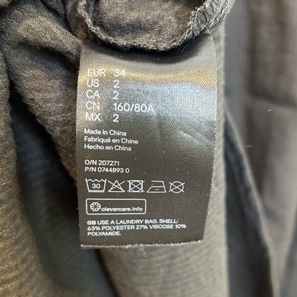 H&M Midi Button Up Dress Black - Picture 7 of 7